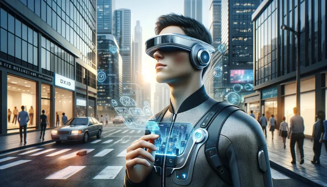 DALL·E-2024-02-05-09.18.55-Imagine-a-futuristic-wearable-assistive-device-designed-to-empower-visually-impaired-individuals.-This-device-is-sleek-and-ergonomic-fitting-comforta