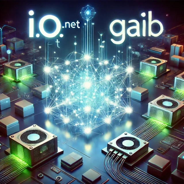DALL·E 2024-10-31 19.49.14 - A futuristic technology-themed image showcasing the partnership between io.net and GAIB in GPU computing. The scene features a stylized digital networ