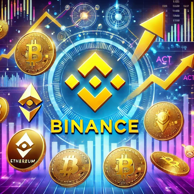 DALL·E 2024-11-12 15.55.34 - Create an image depicting Binance with a focus on its role in expanding cryptocurrency support. Show the Binance logo prominently, surrounded by popul