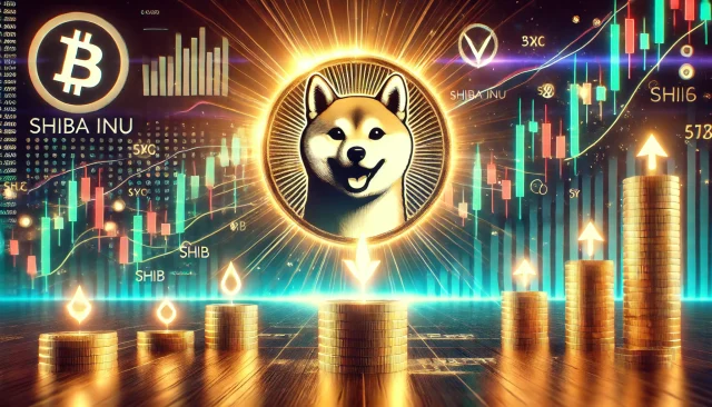 DALL·E 2024-11-22 16.24.35 - A dynamic and visually appealing cryptocurrency-themed image highlighting Shiba Inu (SHIB) and its potential for significant price growth. The scene f