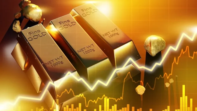 gold-bars-and-nuggets-with-rising-financial-graph-background