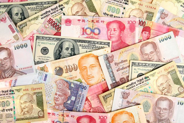 Background,Of,Asian,Currency.