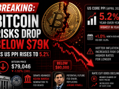 Bitcoin Falls Toward $79K After US PPI Inflation Jumps to 5.2%