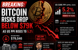 Bitcoin Falls Toward $79K After US PPI Inflation Jumps to 5.2%
