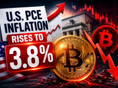 US PCE Inflation Hits 3.8% as Bitcoin Extends Market Decline